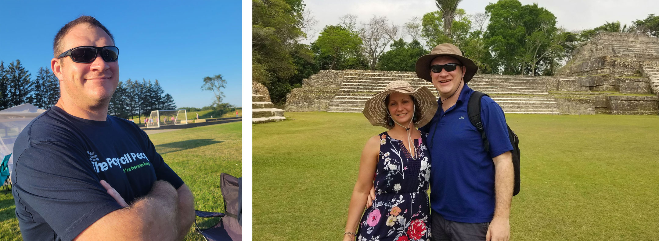 Photos of Sharon and Peter Hellenbrand at Relay for Life and in Belize